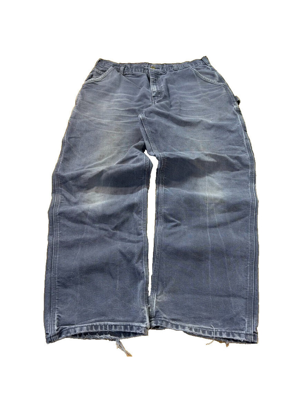Carhartt B11 Dungaree Pants 34x30 Faded Black Distressed